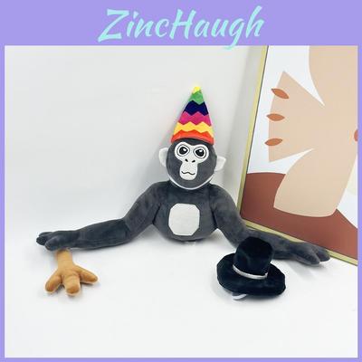 New Gorilla Tag Monke Plush Toy Stuffed Animal Doll With Hat 25cm Tall