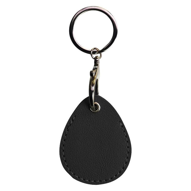 Customized leather water drop small card cover, keychain protective cover, elevator card cover ins community access card cover, customized oem.