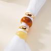4Pcs/Set Retro Geometric Smooth Opening Rings for Women Men Classic Simplicity Resin Metal Combination Rings Party Jewelry Gifts