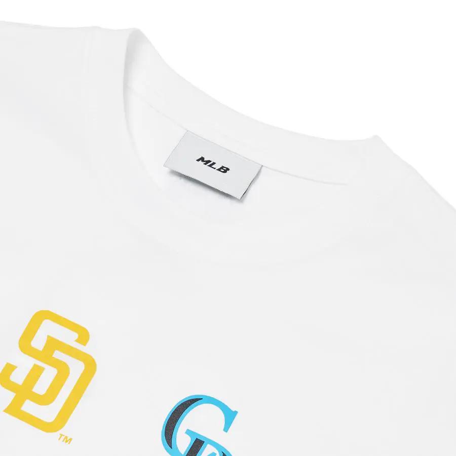 New MLB T Shirts Unisex White 3ATSW0114-00WHS