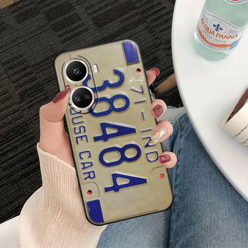 Vintage Classic License Plate Case For HUAWEI NOVA Y70 3I 7I 8I 9SE P30 Y9 HONOR 8X 9X 20 90 X5 X6B X7A X7B X8B X9 X9B X9A Case