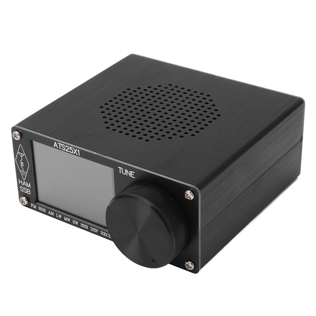 Vollband-Radioempfänger Gehäuse aus Aluminiumlegierung Tragbarer Radioempfänger mit 2,4-Zoll-Farb