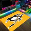 Design Pittsburgh Penguins Tappeto in Velluto di Cristallo Accogliente Non?Tappeto Stampato Antiscivolo per Camera da Letto Soggiorno Ingresso