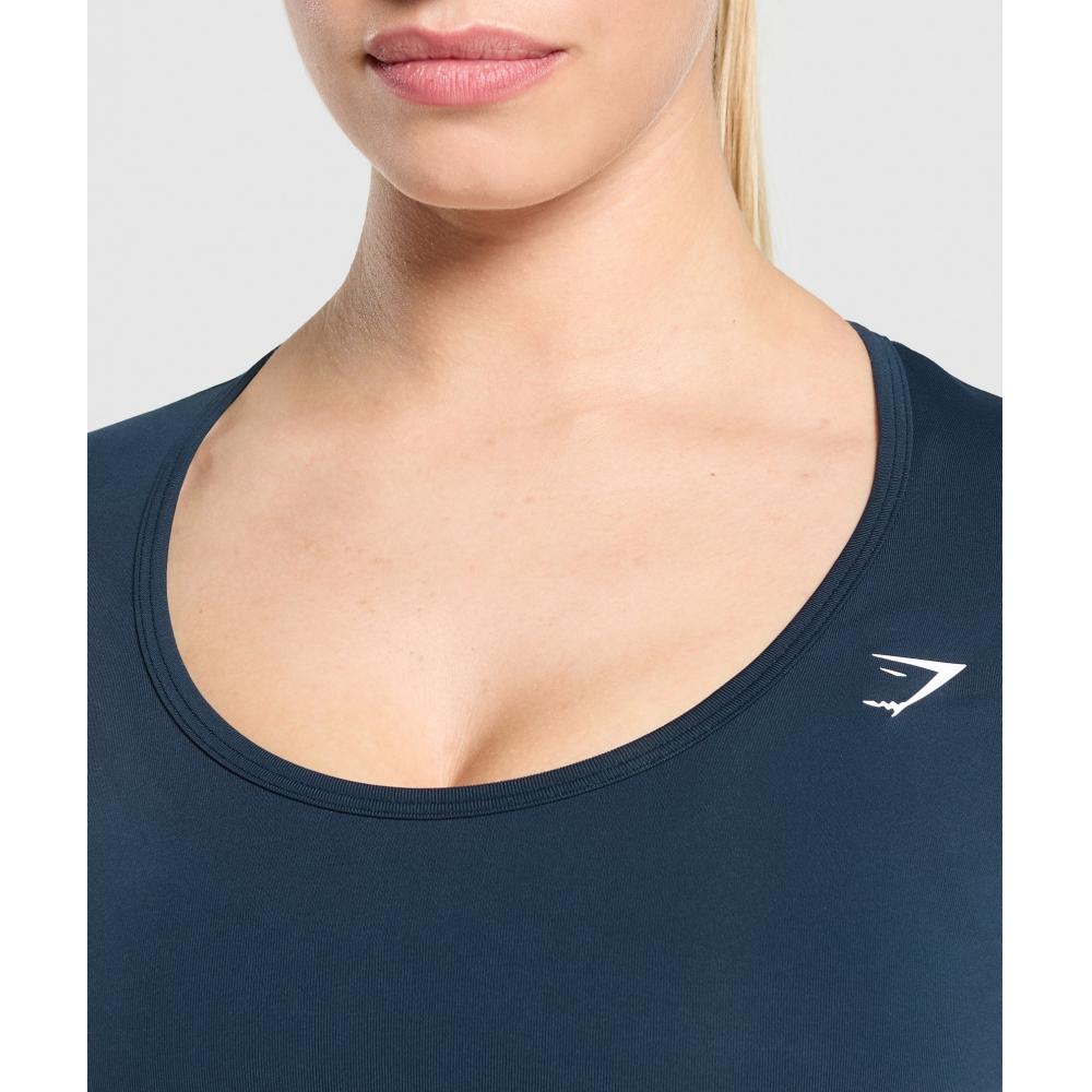 Gymshark Everyday Seamless Tight Fit Crew Neck Tee Navy B3b1o Ub9p