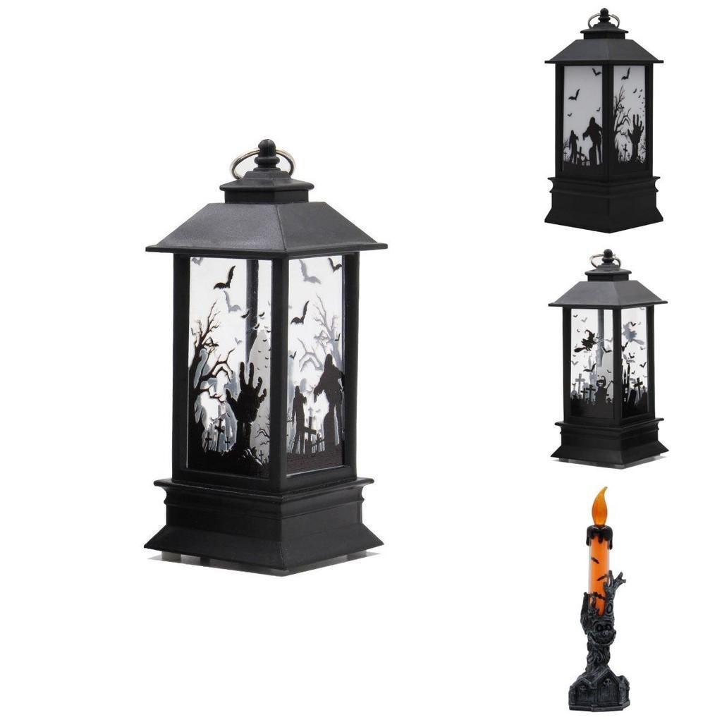 Vintage Pumpkin Castle Halloween Led Light Lantern For Party Bar Home Decor Gifts