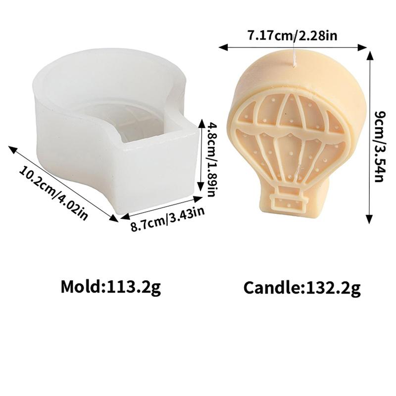 

Hot Air Balloon Silicone Mold Cake Baking Mold DIY Balloon Design Scented Plaster Soap Car Aromatherapy Decoration Resin Mold