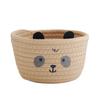 Sturdy Handwoven Cotton Rope Storage Basket with Adorable Pandas Designs Portable for Household Use Organization Items