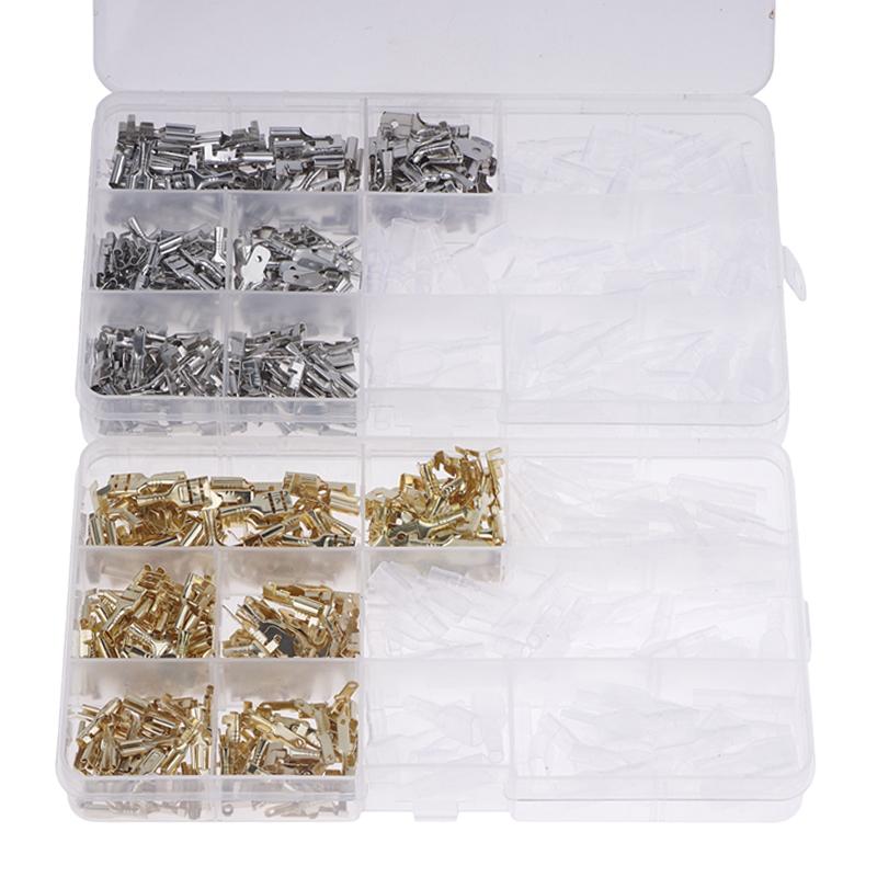 120/270/315Pcs 2.8/4.8/6.3Mm Spade Crimp Terminals Male Female Wire Connector Electrical Terminals Assorted Kit