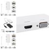 Mini Dp To Hdmi Dvi Vga 3in1 Adapter With Chipset For Macbook Pro Air Multi Monitor Setup