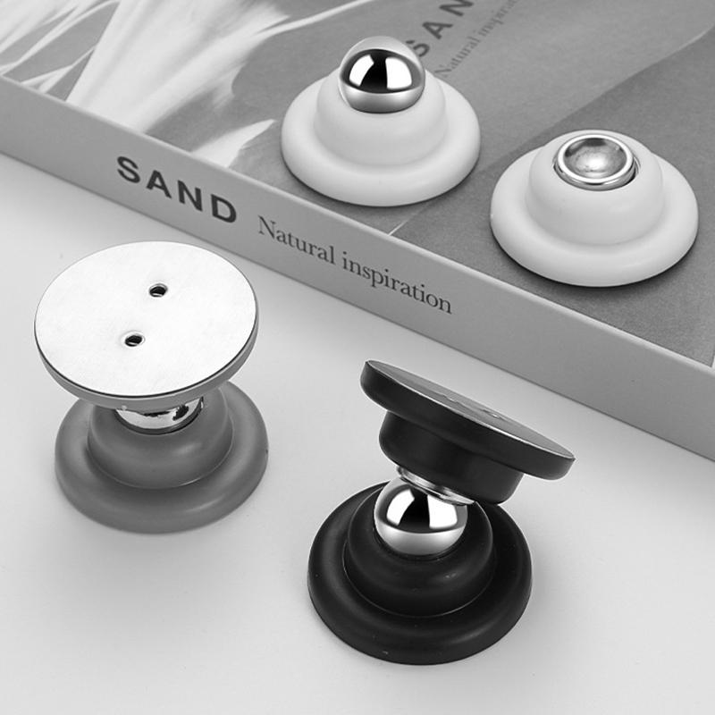 Stainless Steel Magnetic Doorstop Non-Punch Wind-Proof Door Stopper Wall Mounted Floor Mounted Door Holder Door Hardware