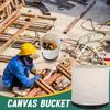 Heavy Duty Tool Canvas Bucket  With Load-bearing Hook Holder for Landscaping Construction Site Welding Building