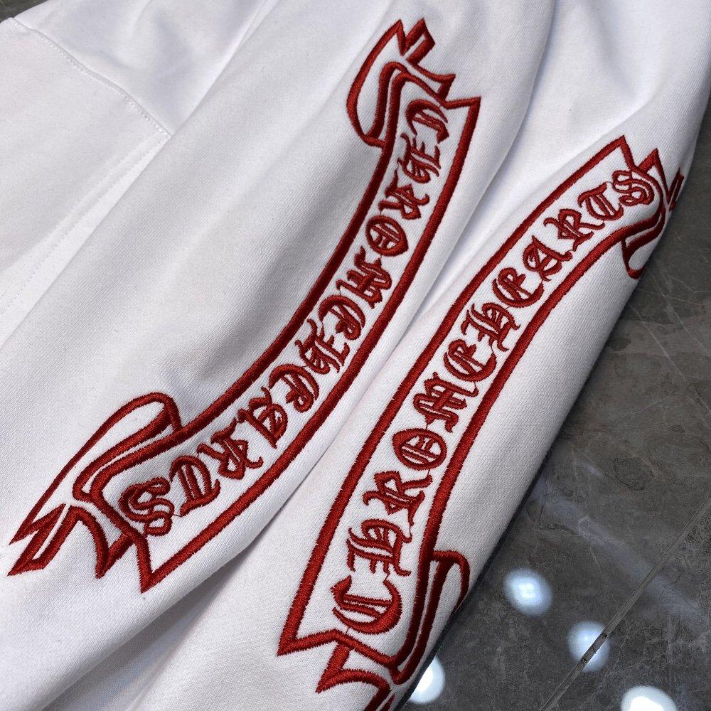 8084 CHROME HEARTS 2025 New Spring and Autumn Plus-size Thin Style Classic Style Logo Hooded Sweatshirt for Couples