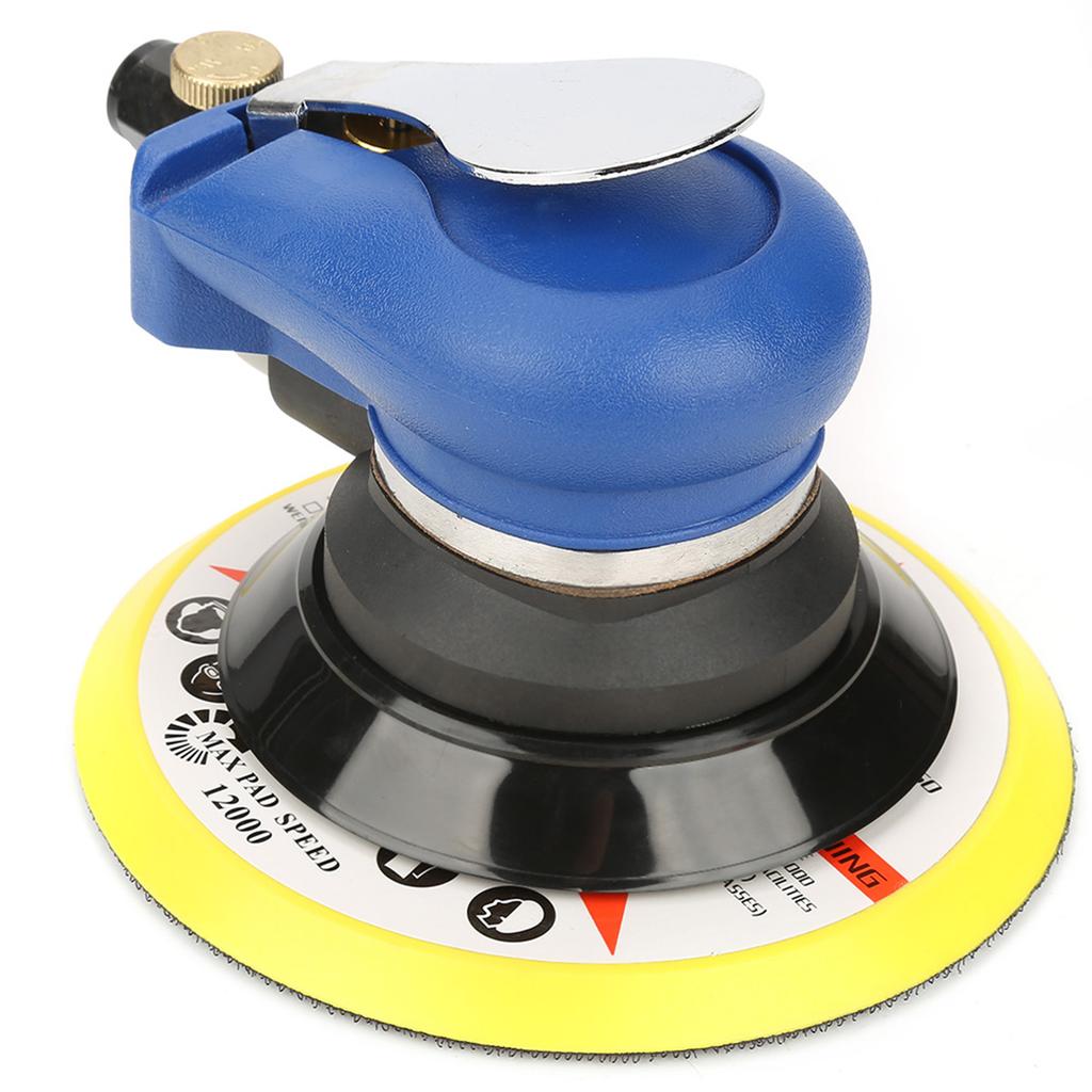 AT?9806 6" Air Random Orbital Sander Round Polisher Pneumatic Hand Sanding Tool