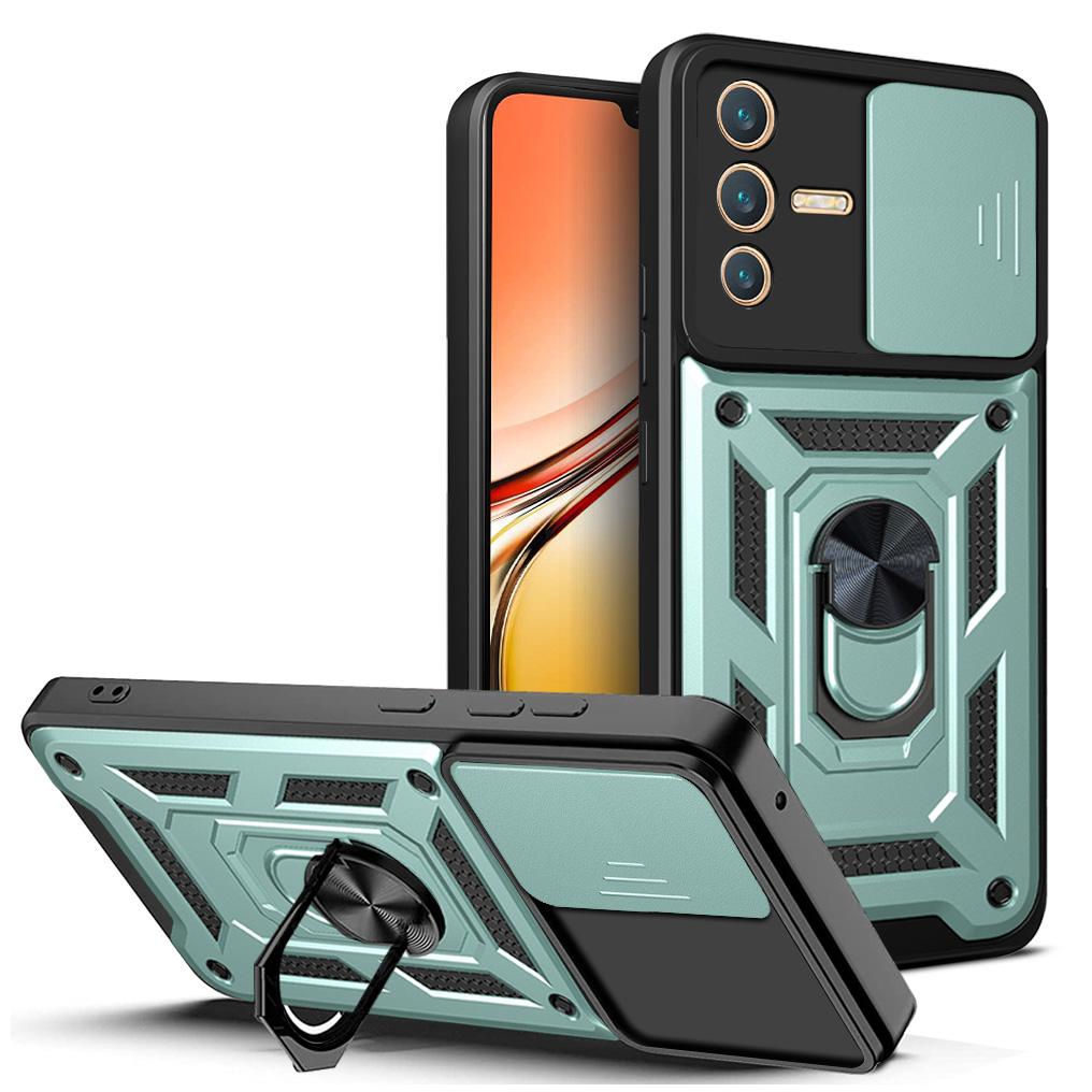 

For Vivo V23 5G Case Vivo V23 Cover Vivo V23E v23 v23e Magnetic Ring Holder Armor Phone Case Slide Camera Protect Back Cover vivo V23 5G