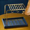 Cup Storage Rack Shelf Metal Cup Holder Double Layer Drain Rack Wooden Storage Tray Home Decorative Racks Cup Tumbler Holders