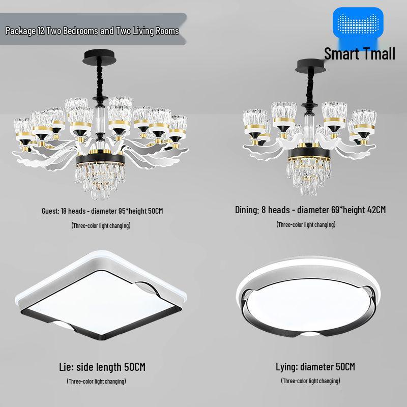 Luxury Modern Crystal Chandelier for Living Room - Elegant Luminous Fixture