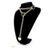 Punk Leather Choker Necklace with Heart Chain Heart Lock Key Gothic Adjustable Collar Neck Jewelry for Women Girls