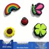 Blumeninspirierte PVC-Insekten-Schuhanhänger für Crocs