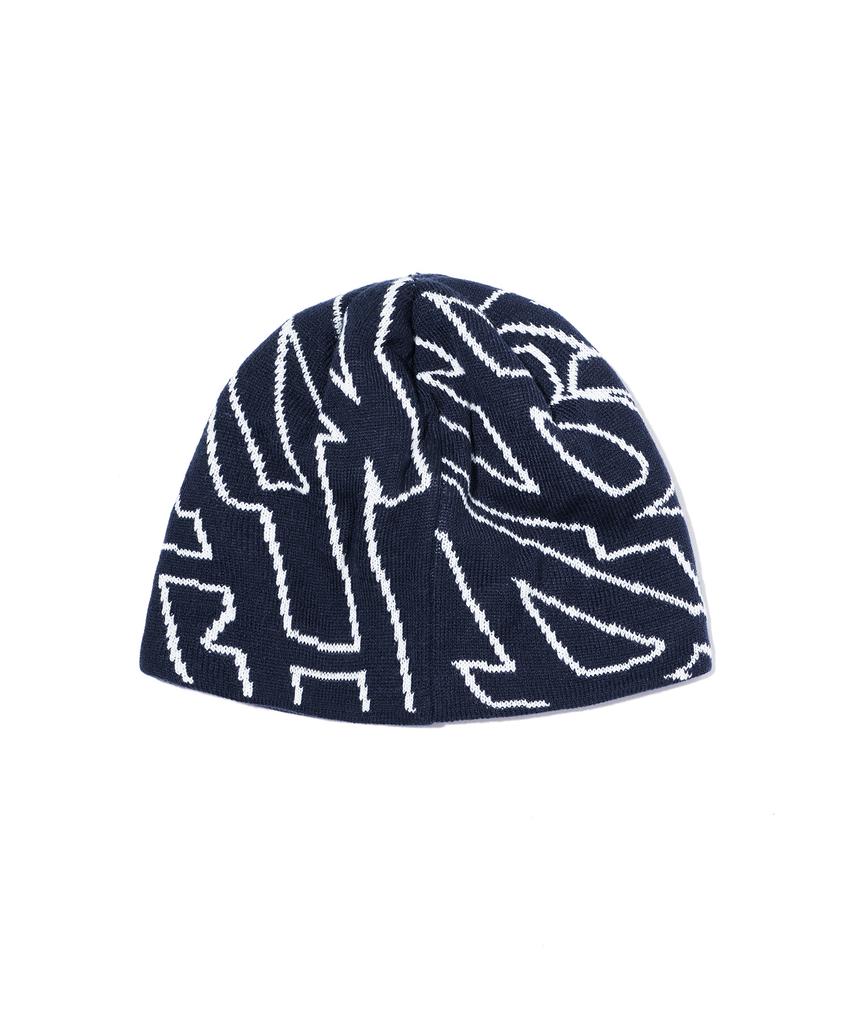 BROWNBREATH Big Tag Beanie - Navy