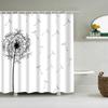 Rose Plum Blossom Flowers Print Waterproof Shower Curtain Washable Fabric Bath Curtain Home Bathroom Curtains With 12 Hooks