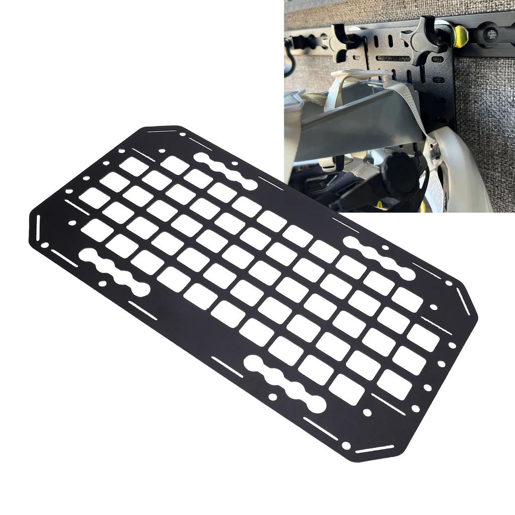 Truck Bed Molle Panel 10.51x19.25x0.08in Aluminium Side Truck Bed Molle Panel Rack System for Sedans SUVs Pickups Trucks RVs Tra