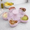 with Lid Divided Serving Tray Rotating Design Spinning Compartment Platter  for Snacks