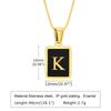 Letter Initial Pendant Necklace Women Stainless Steel Jewelry Alphabet Collar Birthday Party Mom Girlfriend Valentine's Day Gift