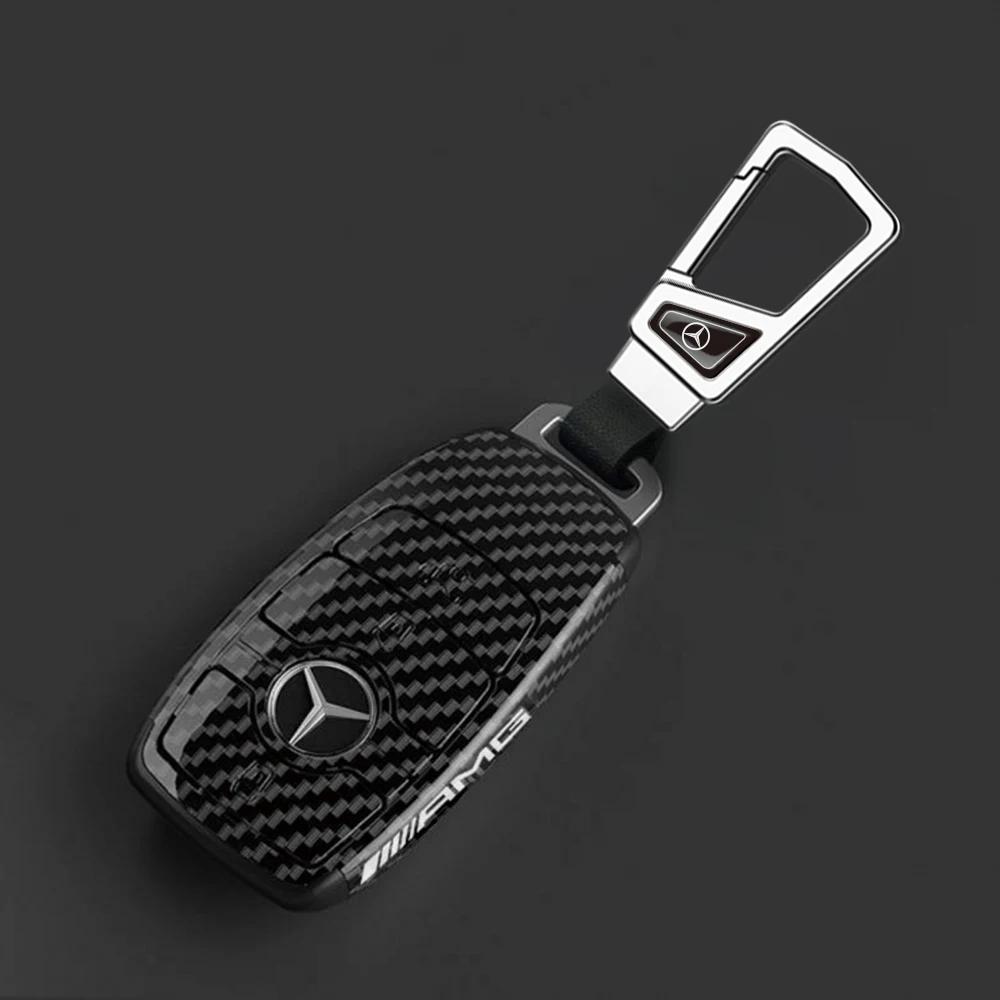 For Mercedes Benz Car Key Rings For Mercedes Benz AMG A B C E S Class W204 W205 GLC CLE CLA GLB GLC GLS W177 W222 Car Key Case C