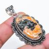 Natural Bumble Bee Jasper 925 Sterling Silver Jewelry Pendant 2.21" AP-14428