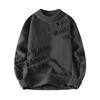 Men Winter Sweater Irregular Ripped Design Round Neck Knitted Loose Long Sleeves Thick Sport Daily Wear Sweater