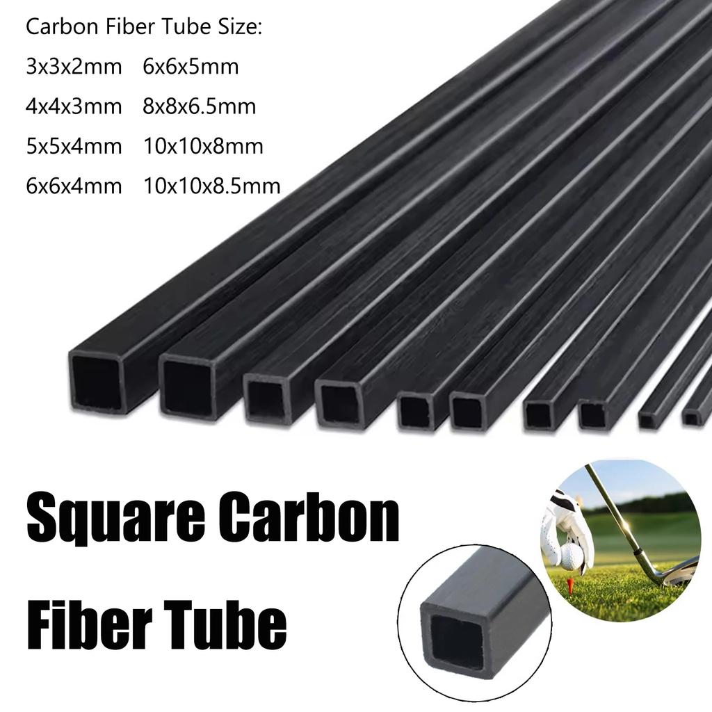 1/2/3pcs Carbon Fiber Square Tube 3mm~10mm , 250/500mm Length,Outer Inner Square Carbon Fiber Pipe