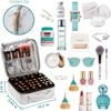 Dww Make-up Tasche, Professionelle Make-up Aufbewahrungstasche, Kosmetische Reisetasche, Beauty Friseurwerkzeug Organizer mit Verstellbaren Trennwänden, Kunstleder