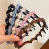 Women Headband Ribbon Decor Anti-slip Teeth Headband Lightweight Versatile Hair