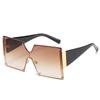 Oversized Square Sunglasses Women Rimless Sun Glasses One Piece Gradient Luxury Brand Shades Retro Designuv400 Vintage Men Oculu
