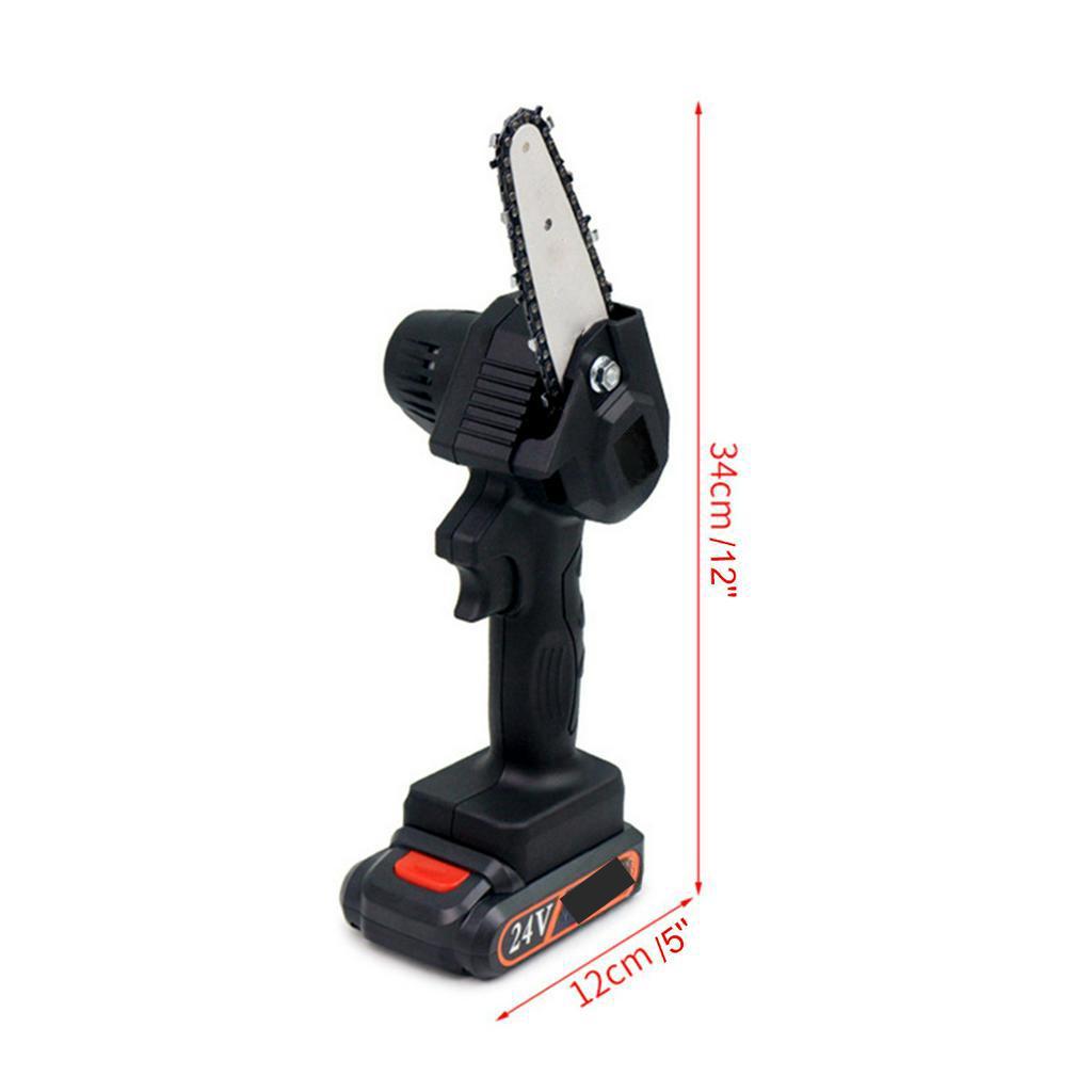24V 1680W Electric Pruning Saw Chainsaw 220V Mini Portable One-Hand Saw Wood Cutters Bracket Brushless Motor with 1/2 Batterys