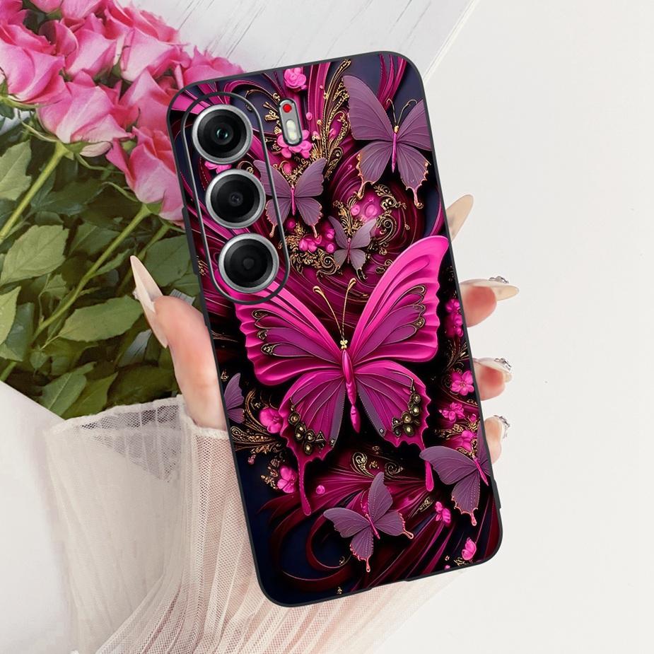 For Tecno Camon 40 Pro 5G CM7 Case Luxury Butterfly Painted Cover Soft TPU Phone Case For Tecno Camon 40 Camon40 Pro 4G CM6 Bags