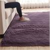 Solid Colour Fluffy Minimalist Style Indoor Carpet Bedroom Bedside Floor Mat Fluffy Plush Carpet Non-slip Floor Mat