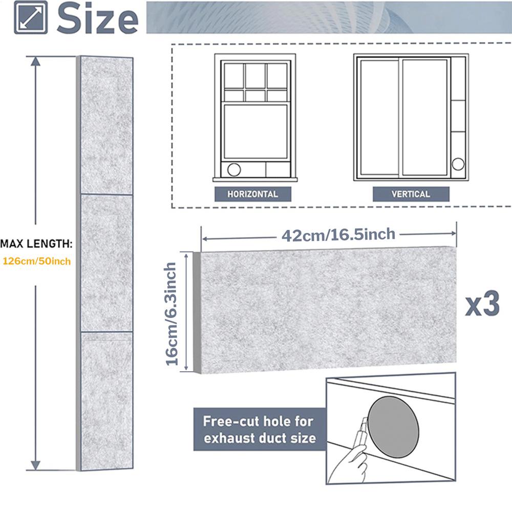 Insulated Foam Panels for Portable AC Window Seal Kit Air Conditioner Insulating AC Window Seal Panels for Home Seal Heat