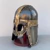Gjermundbu Wikingerhelm Angelsachsen Mittelalterlicher Helm Mit Kettenhemd Holzständer