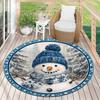 Cute Christmas Day Gift Bell Santa Claus Snowman Christmas Tree round rug Home Soft Decorative Anti slip Chair Mat Carpet Outdoor Floor Mat Carpet 6