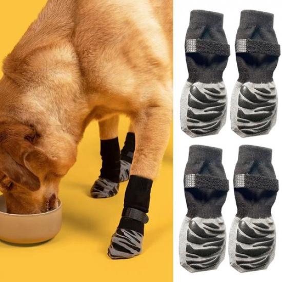 4pcs Pet Dog Shoes Anti-slip Boots Sock for Small Medium Large Puppy Paw Protect