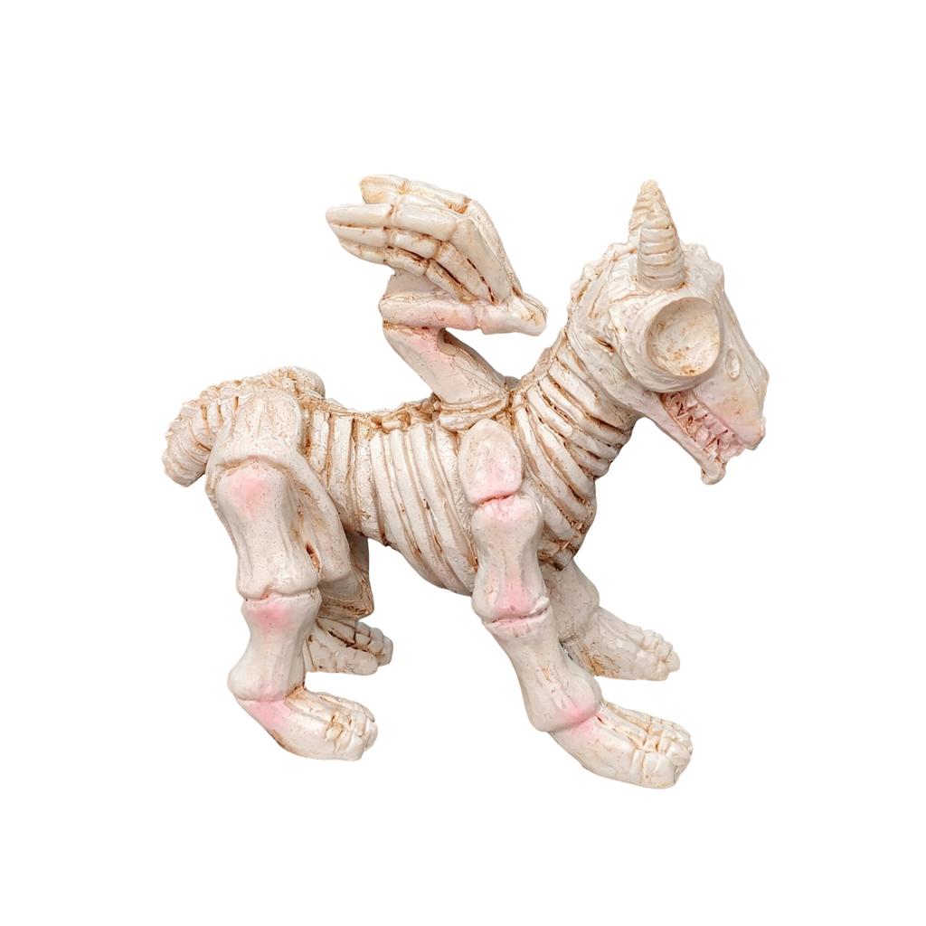 Skeleton Couple with Dog Resin Statue Halloween Yard Ornament Outdoor Decor