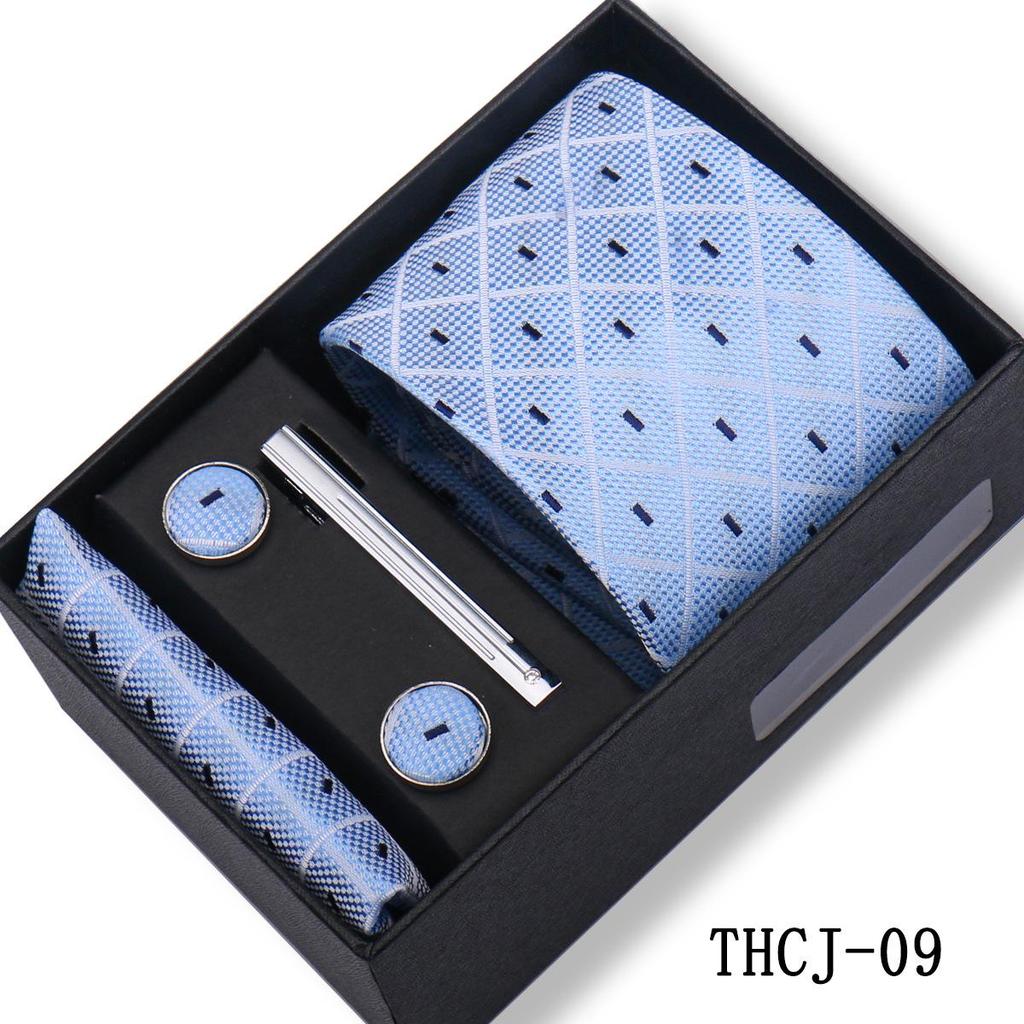 Men's 4-Piece Tie Gift Set for Business, Wedding, and Formal Wear.