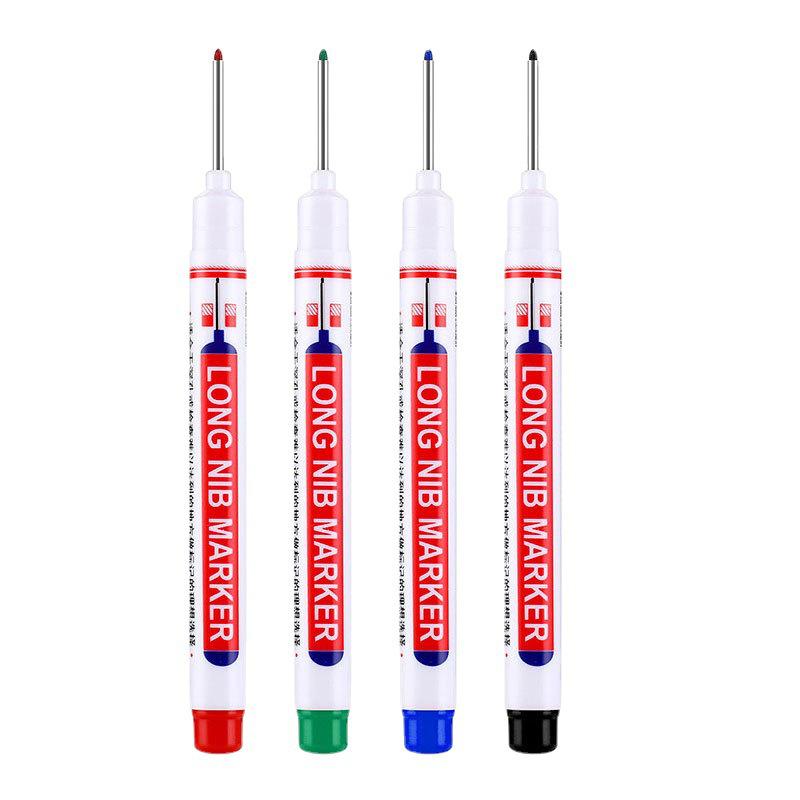 Extra-Long Oil-Based Quick-Dry Marker for Woodworking, Hardware, and Tile Drilling