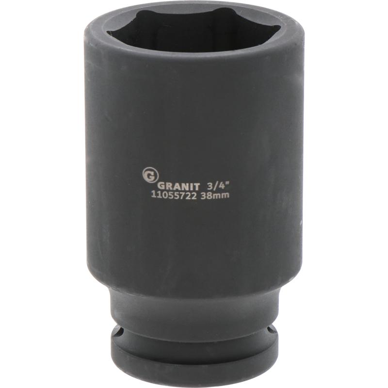 Long impact socket 3/4 inch DIN 3129