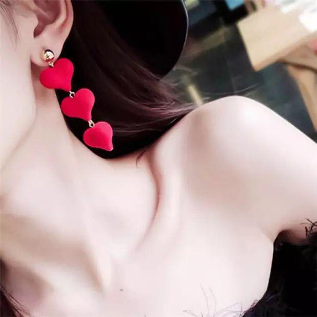 2024 Burgunderrote Ohrringe mit Schleife: Silbernadel, eleganter chinesischer Stil für Neujahr und Frühlingsfest