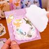 Cat and Dog Diary Post it, Cute Cartoon Cat and Dog Memo, Creative High Beauty Student Memo