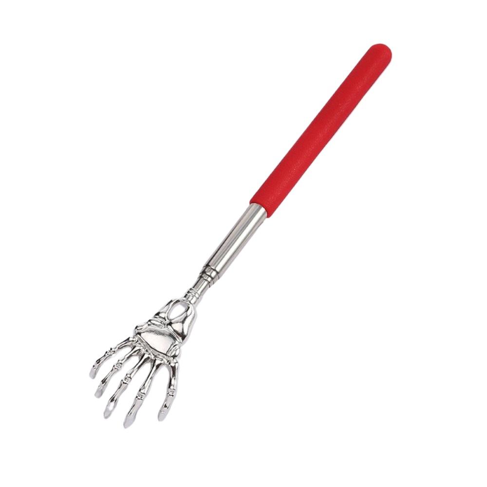 1 Piece Extendable Back Scratcher Portable Telescoping Metal Stainless Steel Back Scratchers Hand Massager красный