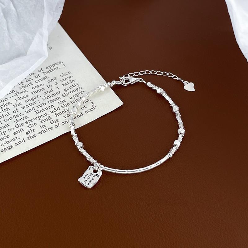 Love Bracelet Female Niche Exquisite Personality Stacking Irregular Bamboo Tag Bracelet