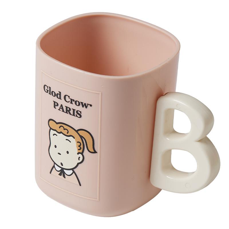 Household Plastic Thickened Toothbrush Cup Water CupChildren's Cute Toothbrush Cup Cup Mouthwash Cup with Handle